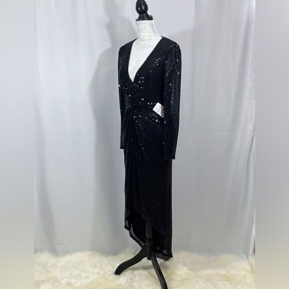 Mac Duggal Ieena Sequin Knotted Midi Dress size 6 - Picture 6 of 13